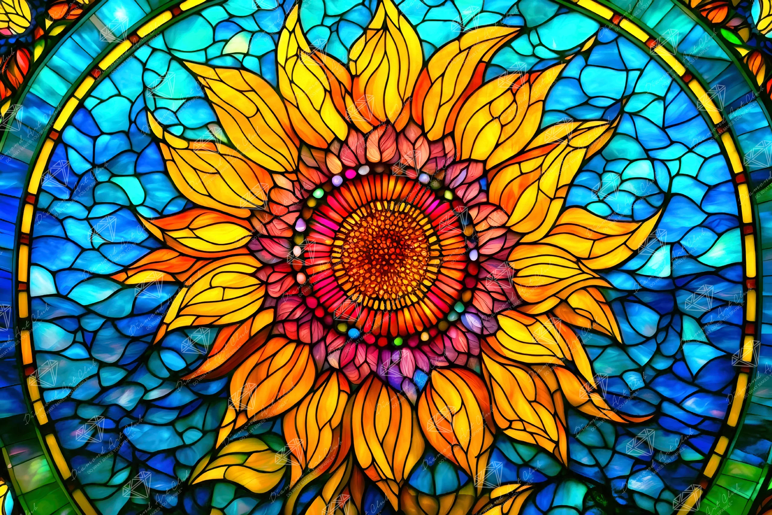 Enhancement Suggestions for Stained Glass Sunflower by Peggy Collins and DAC - SQ