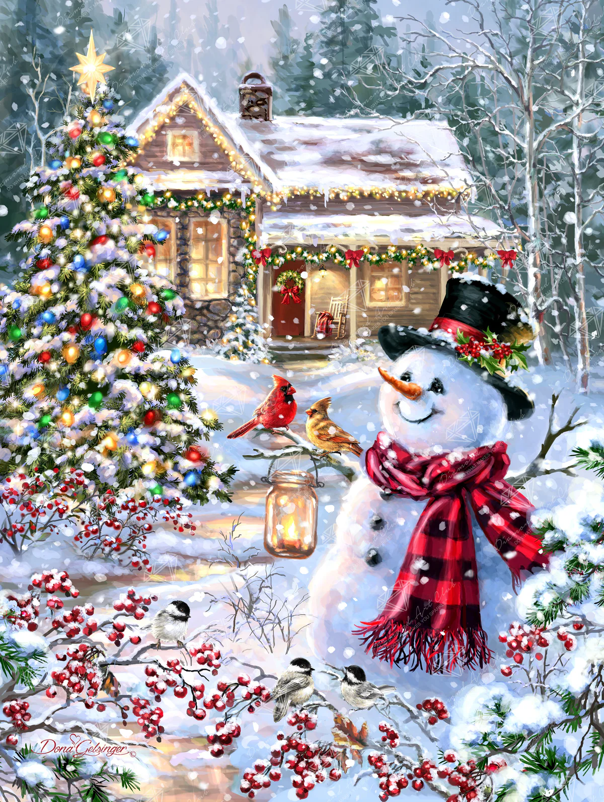 Enhancement Suggestions for Cottage in the Snow by Dona Gelsinger and DAC - SQ