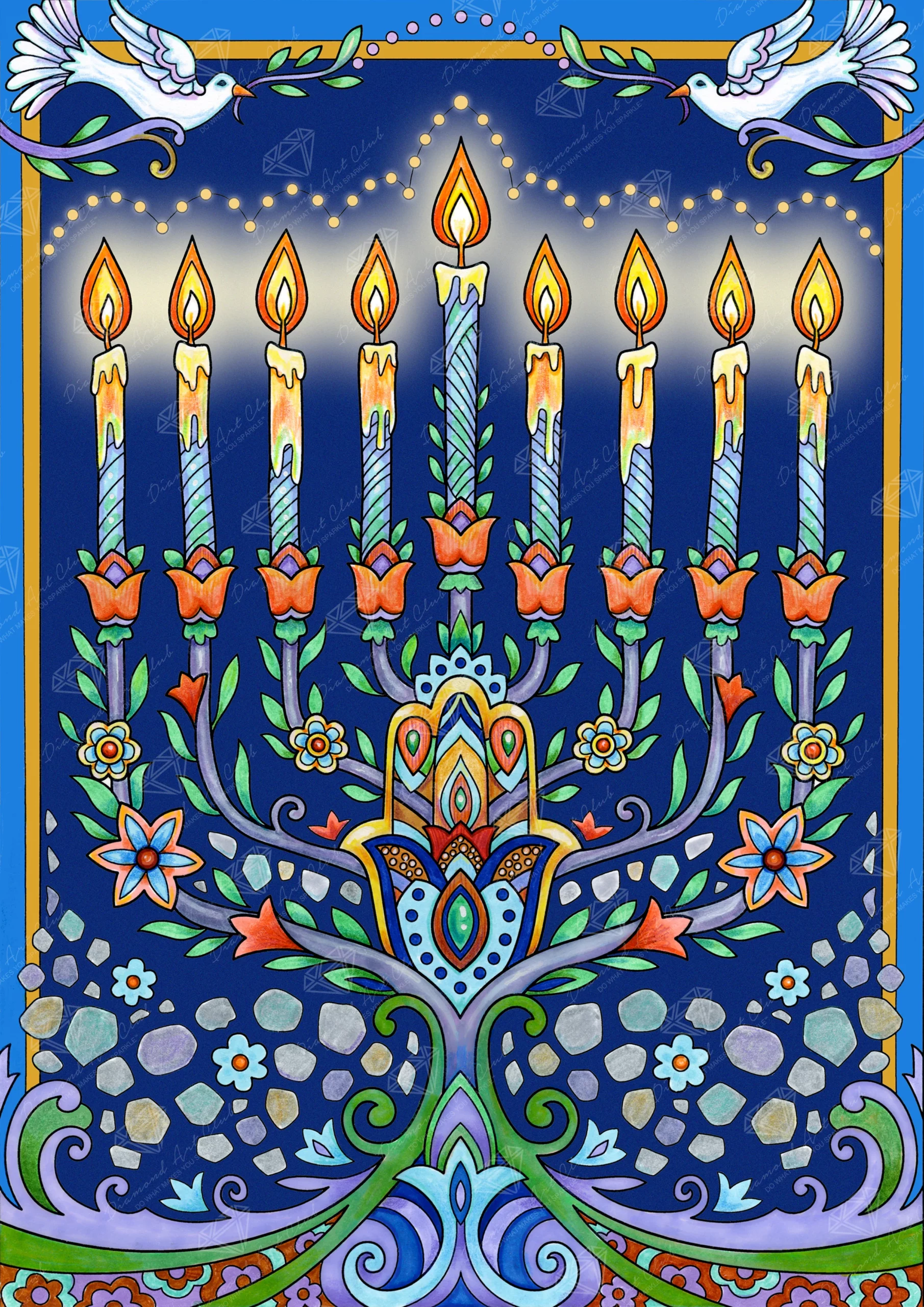 Enhancement Suggestions for Happy Hanukkah Menorah by Marjorie Sarnat and DAC - SQ