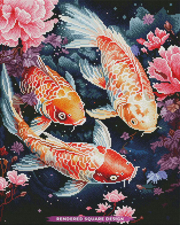Enhancement Suggestions for Koi Carp and Peach Flowers by Momart and Dreamer Designs – SQ